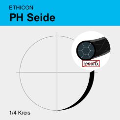 PH Seide schwarz gefl. USP 7/0 45cm, 2xG6 Prime 