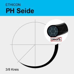 PH Seide schwarz gefl. USP 4/0 45cm, C3 