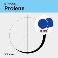 Prolene blau monof. USP 5/0 45cm, P3 Multipass 