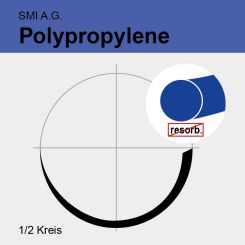 Polypropylene blau monof. USP 2/0 90cm, 2xHR25 