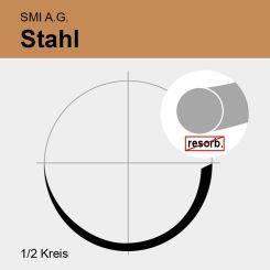 Stahl monof. USP 5 75cm, HRT54 