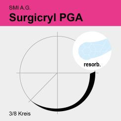 Surgicryl PGA ungef. gefl. USP 4/0 75cm, DS16 