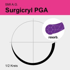 Surgicryl PGA viol. gefl. USP 1 75cm, HR26 