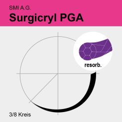 Surgicryl PGA viol. gefl. USP 4/0 75cm, DR17 