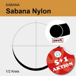 SABANA Nylon schwarz monof. USP 5/0 75cm, HS20 