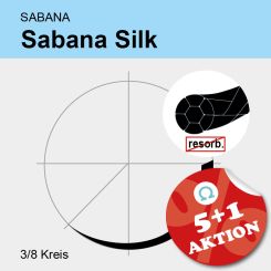 SABANA Silk schwarz gefl. USP 5/0 45cm, DS19 