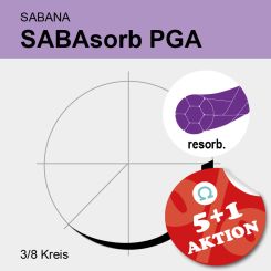SABAsorb viol. gefl. USP 5/0 45cm, DS18 