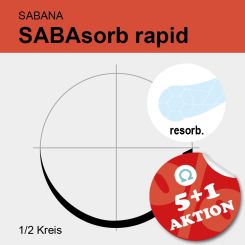 SABAsorb rapid ungef. gefl. USP 4/0 75cm, HR17 