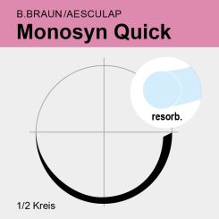 Monosyn Quick ungef. monof. USP 0 70cm, HR26 