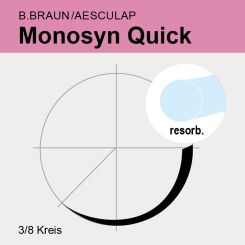 Monosyn Quick ungef. monof. USP 2/0 70cm, DSMP19 