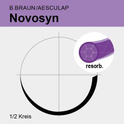 Novosyn viol. gefl. USP 3/0 45cm, HR22 