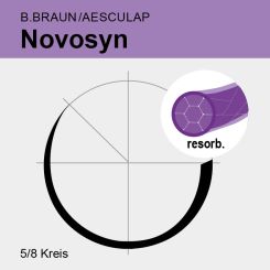 Novosyn viol. gefl. USP 0 70cm, FR26 