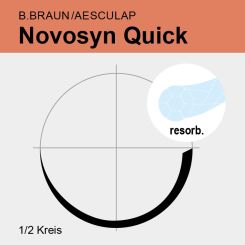 Novosyn Quick ungef. gefl. USP 6/0 70cm, HR13 
