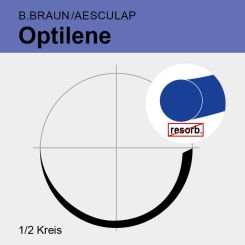 Optilene blau monof. Loop USP 1 1,5m, HR40s 