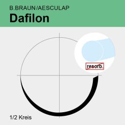 Dafilon ungef. monof. USP 3/0 75cm, HRT17 