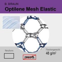 Optilene Mesh Elastic Blue 10 x 15 cm 