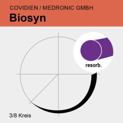 Biosyn viol. monof. USP 5/0 75cm, 2xCV-11 