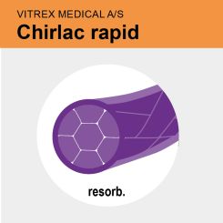 Chirlac rapid viol. braid. USP 3/0 6x45cm 