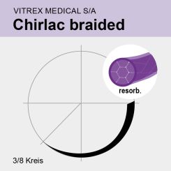 Chirlac viol. braid. USP 4/0 75cm, DS19 