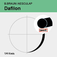 Dafilon schwarz monof. USP 8/0 30cm, 2xVLm6s 