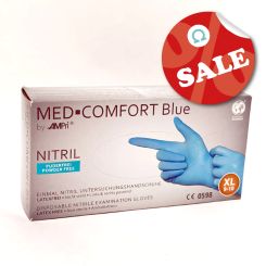 Med-Comfort Blue Nitril Handschuhe pf unsteril blau, XL 