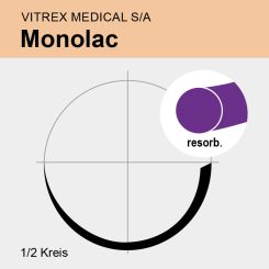 Monolac viol. monof. USP 3/0 75cm, HR26 