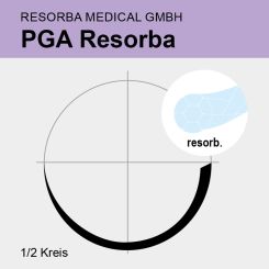PGA Resorba ungef. gefl. USP 5/0 70cm, HRT18 
