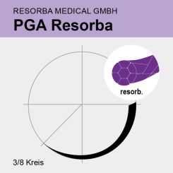 PGA Resorba viol. gefl. USP 4/0 70cm, DSM18 