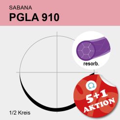 SABANA PGLA 910 viol. gefl. USP 3/0 70 cm, HR22 