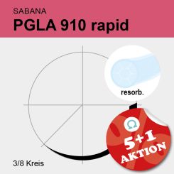 SABANA PGLA 910 rapid ungef. gefl. USP 3/0 75cm, DS19 