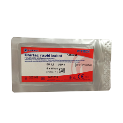Chirlac rapid undyed braid. USP 0 6x45cm 