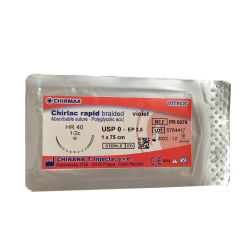 Chirlac rapid viol. braid. USP 0 75cm, HR40 