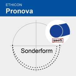 Pronova blau monof. USP 5/0 75cm, 2xACC1 schw. Nadel 