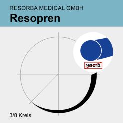 Resopren blau monof. USP 4/0 75cm, 2xDR12 