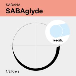 SABAglyde ungef. monof. USP 3/0 70cm, HR17 