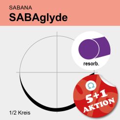 SABAglyde viol. monof. USP 5/0 70cm, HR13 