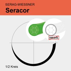 Seracor grün/ungef. gefl. USP 2/0 4x75cm, 2xHRT17 