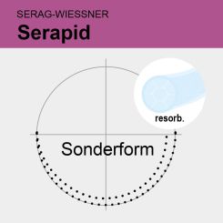 Serapid ungef. gefl. USP 3/0 45cm, KS22 