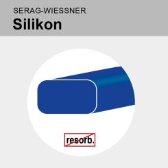 Silikon-Loop blau 2x45cm, Bandbreite 5 mm 