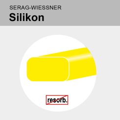 Silikon-Loop gelb 2x45cm, Bandbreite 5 mm 