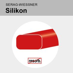 Silikon-Loop rot 2x45cm, Bandbreite 5 mm 