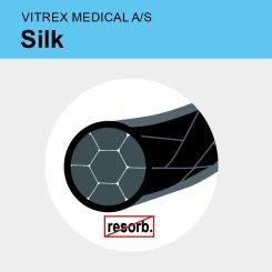 Silk black braid. USP 3/0 1,5m 