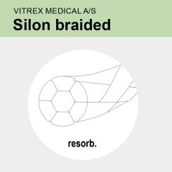 Silon white braid. USP 1 3m 