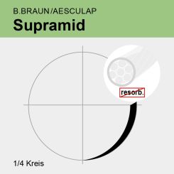 Supramid weiß pseudomonof. USP 4/0 20cm, VLM8 