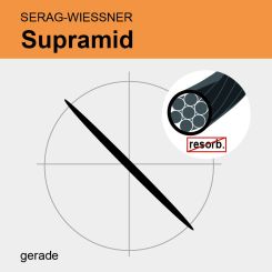 Supramid schwarz pseudomonof. USP 3/0 50cm, GR20 
