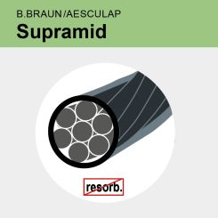 Supramid schwarz pseudomonof. USP 3/0 75cm 