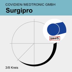 Surgipro blau monof. USP 6/0 75cm, 2xKVF1 