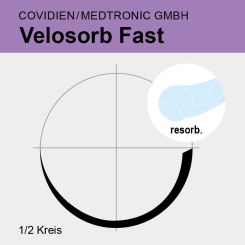 Velosorb Fast ungef. gefl. USP 2/0 75cm, GS-10 