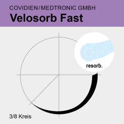 Velosorb Fast ungef. gefl. USP 2/0 75cm, C-15 