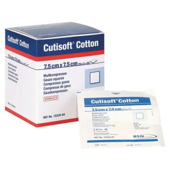 Cutisoft Cotton Kompr.7,5x7,5 cm steril 
